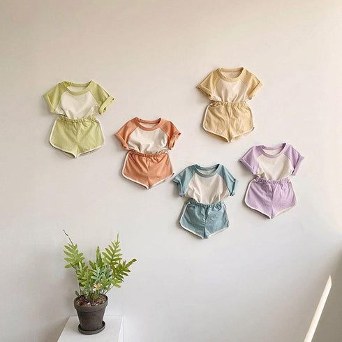 Summer Sportswear Two Piece Short Sleeve T-shirt